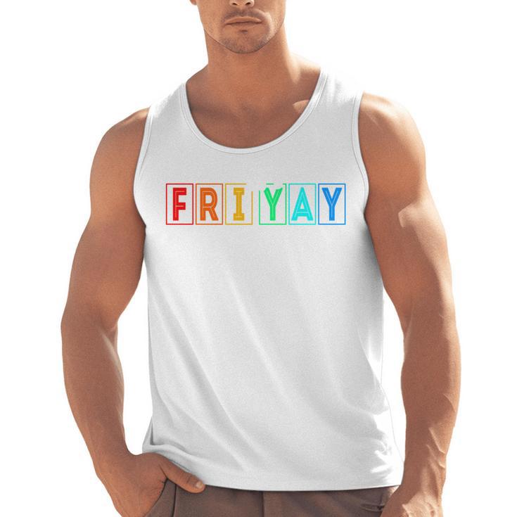 Happy Fri Yay Teacher Friday Men Tank Top