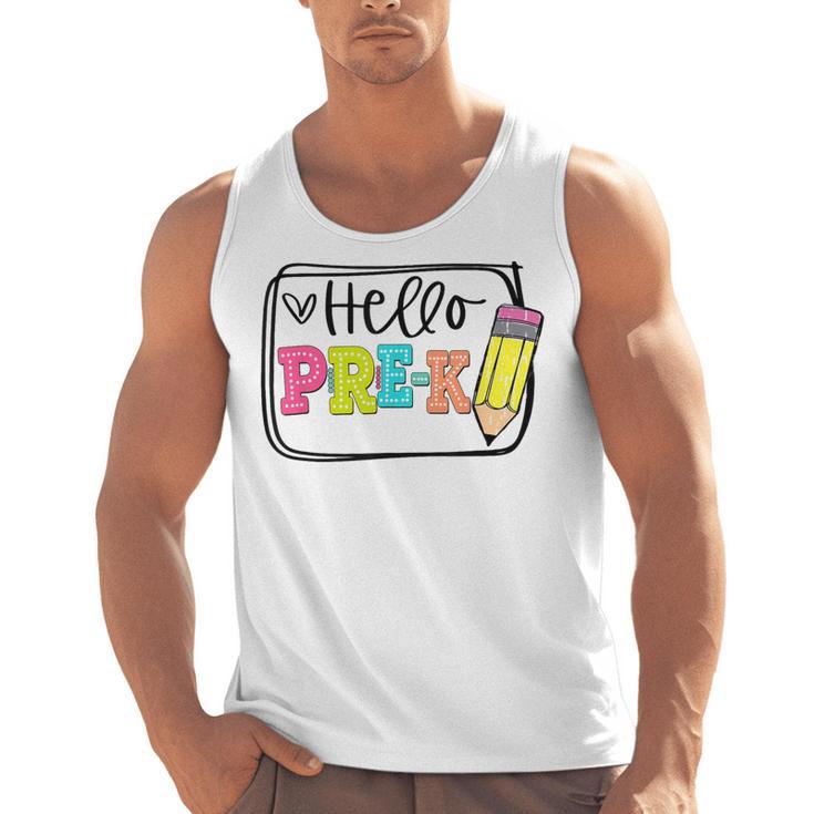 Hello Pre-K Team Preschool Teacher Kids Back To School Men Tank Top