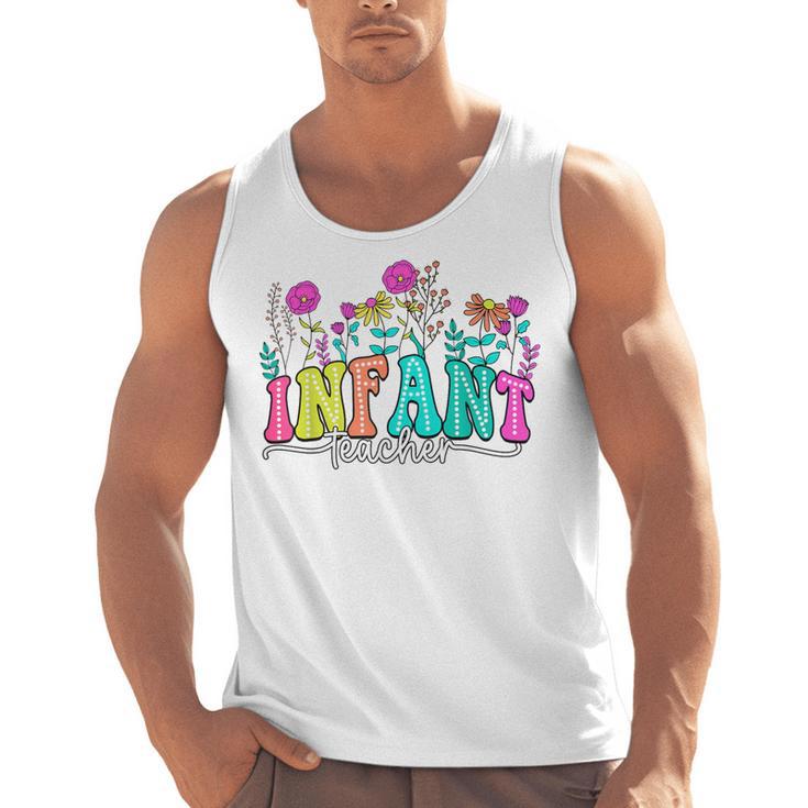 Infant Teacher Floral First Day Back To School Teaching Men Tank Top