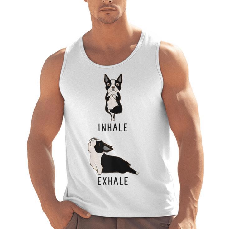 Inhale Exhale Yoga Boston Terrier Tshirt Men Tank Top, trending gift