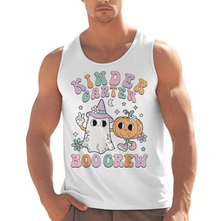 Kindergarten Boo Crew Halloween Floral Ghost Kinder Teacher Men Tank Top