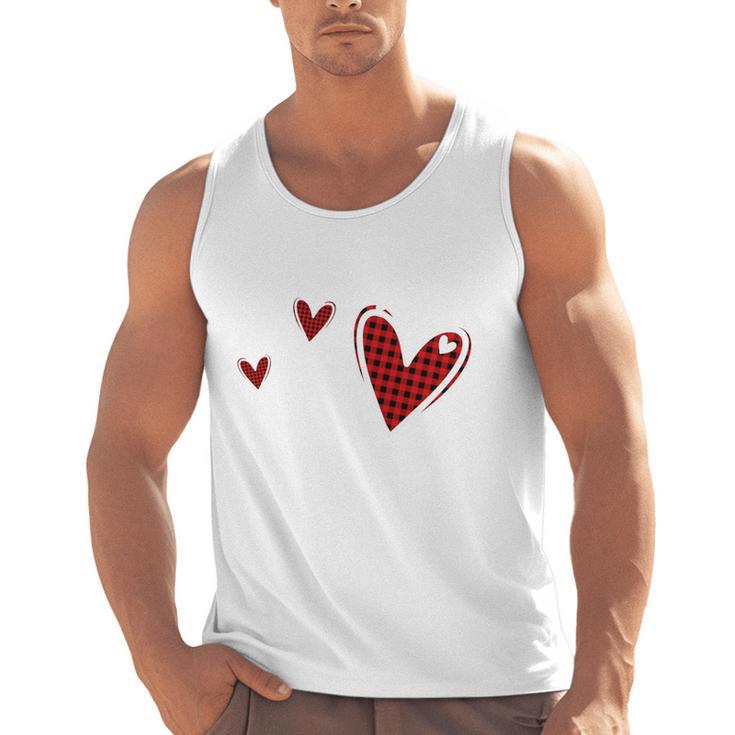 Kindergarten Has My Heart Buffalo Print Teacher Valentine Men Tank Top
