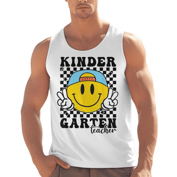 Kindergarten Teacher Hippie Smile Face Back School Men Tank Top