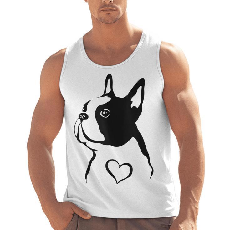 I Love My Boston Terrier Dog With Heart Men Tank Top, trending gift