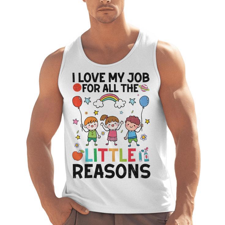 Love Job For Little Reasons Daycare Teacher Graphic Men Tank Top