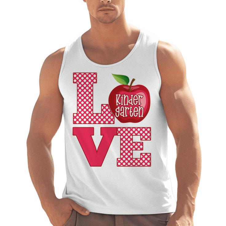 Love Kindergarten Cute Apple School Teacher Men Tank Top