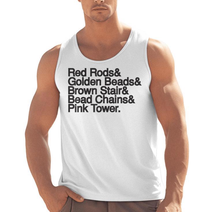 Montessori Helvetica Education Teacher Men Tank Top