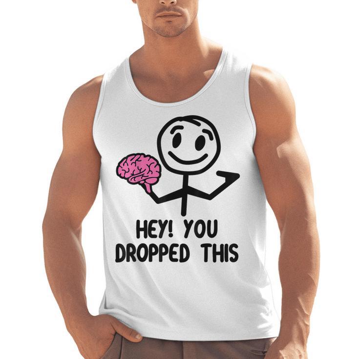 Nerdy Hey You Dropped This Brain Math Teacher Men Tank Top