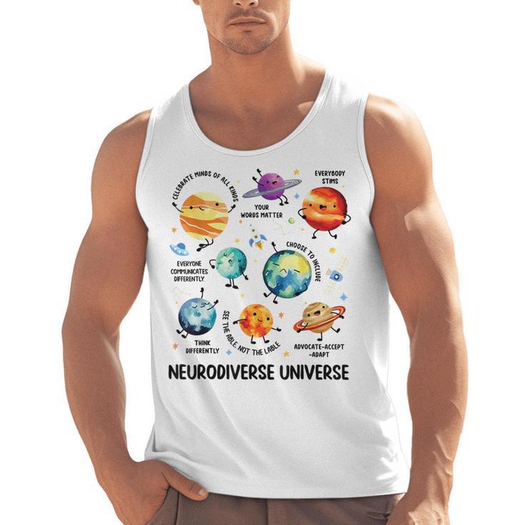 Neurodiverse Universe Space Planet Special Education Teacher Men Tank Top