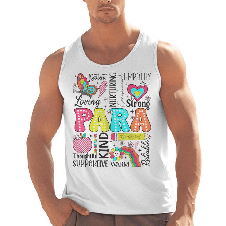 Para Paraprofessional Paraeducator Teacher Back To School Men Tank Top