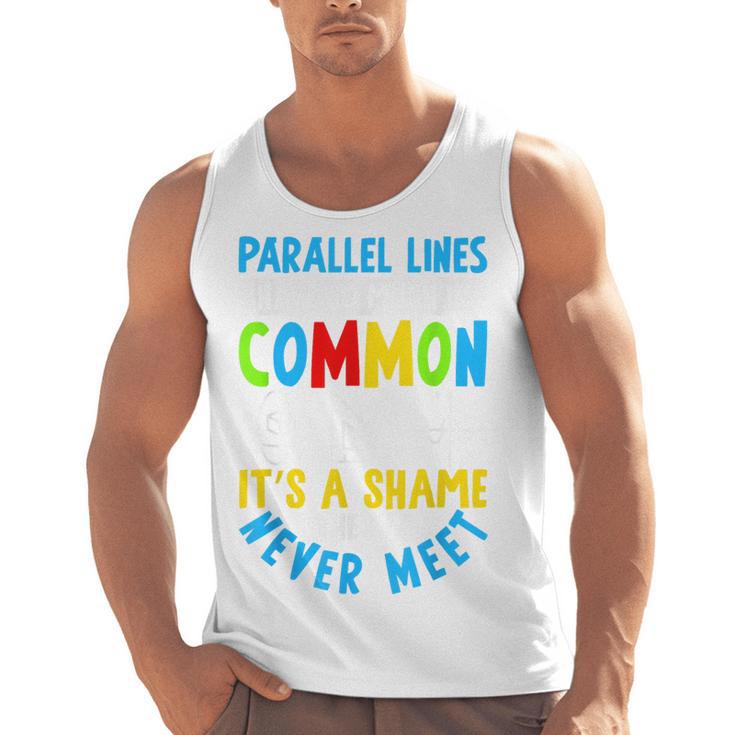 Parallel Lines Math Pun – Teacher Humor Men Tank Top