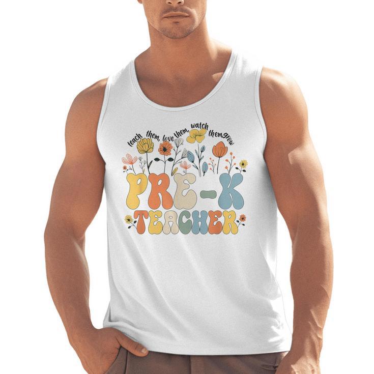 Pre-k Teacher Appreciation Teaching Wildflowers Men Tank Top