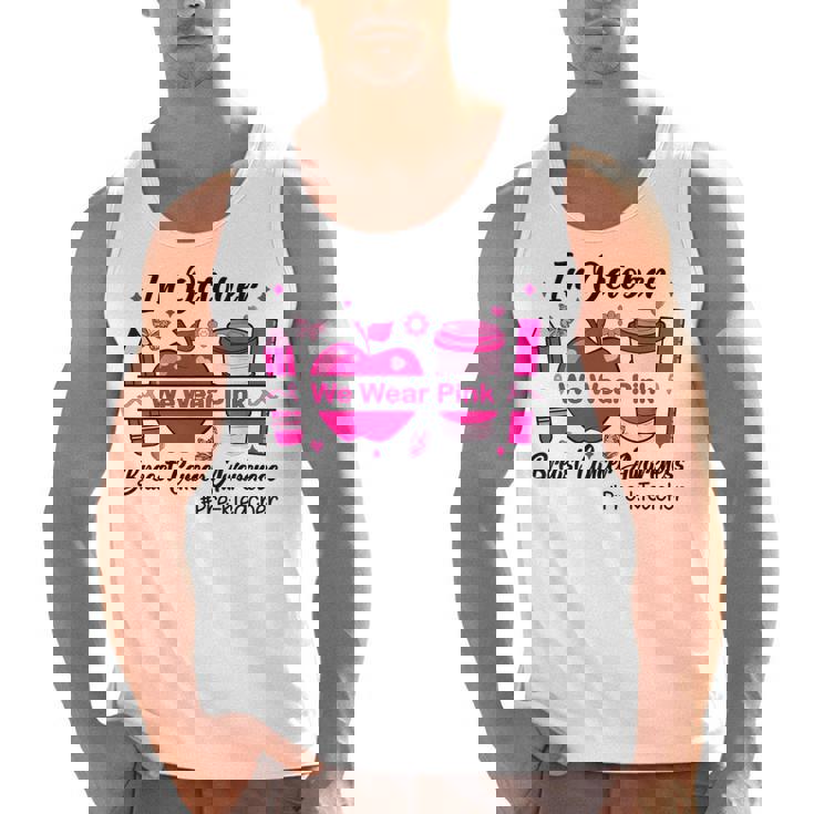 Pre-k Teacher In October We Wear Pink Breast Cancer Men Tank Top