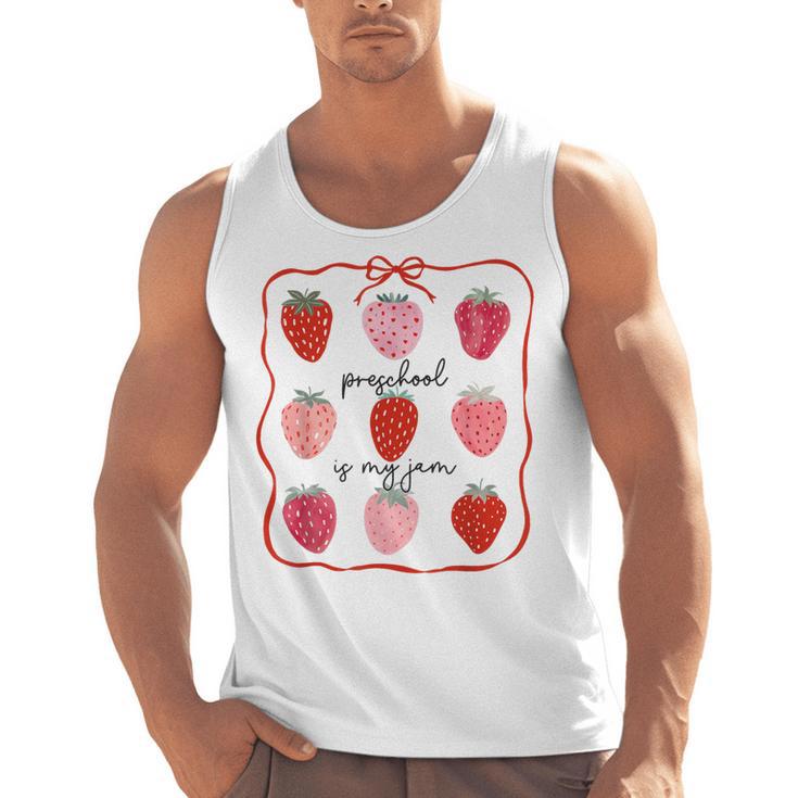 Preschool Is My Jam Strawberry Teacher First Day Of School Men Tank Top