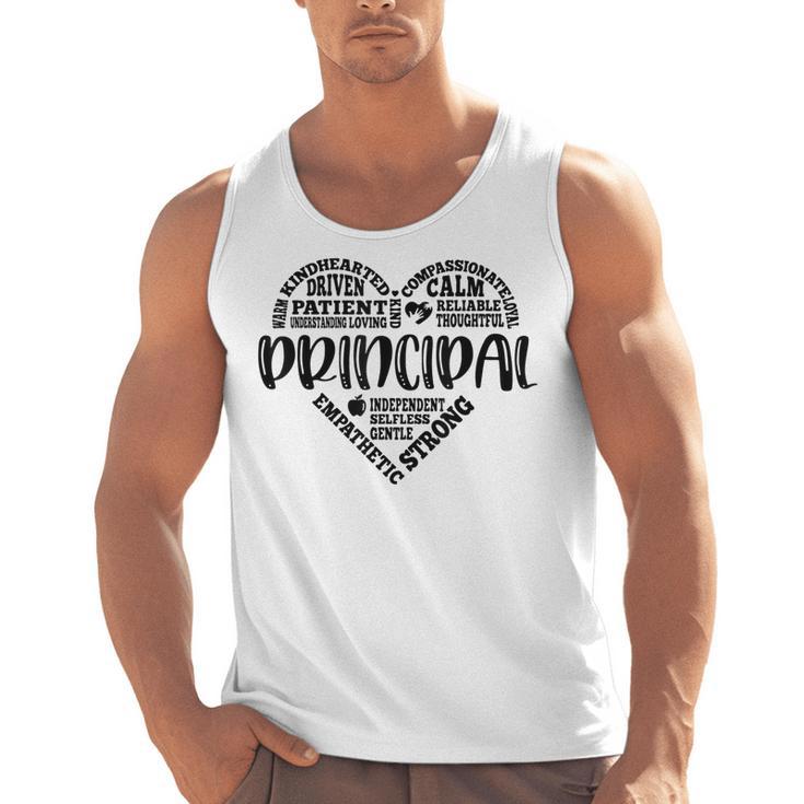 Principal Heart Life School Principal Teacher Appreciation Men Tank Top