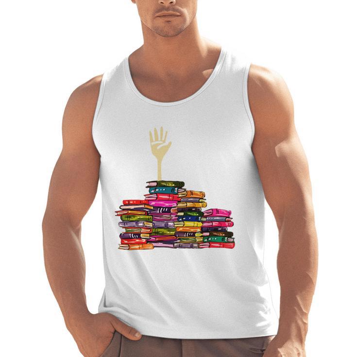 Reading Books Librarian Reader Nerd I'm Ok Teacher School Men Tank Top