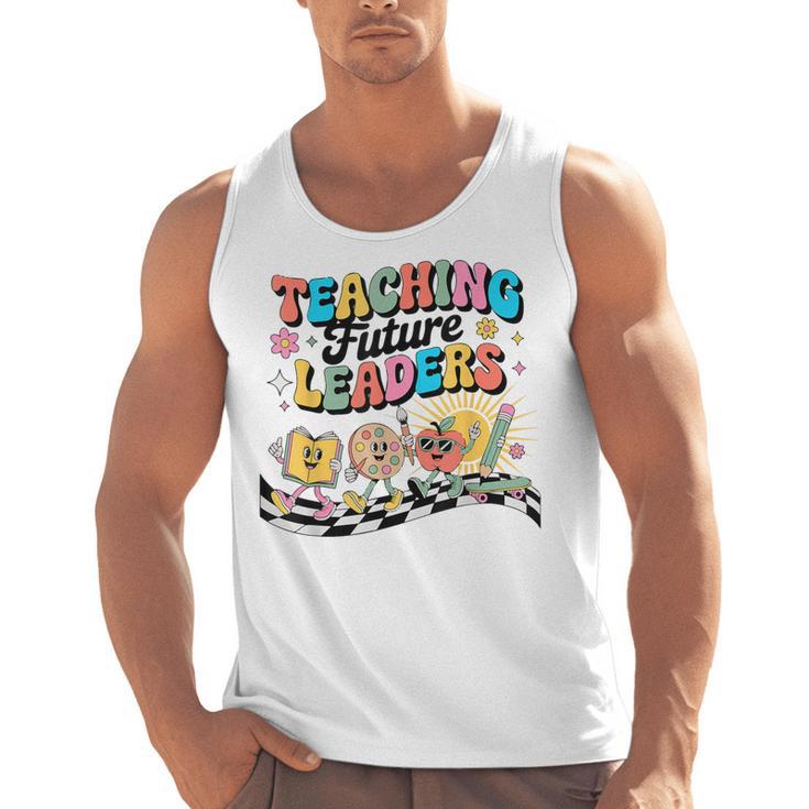 Retro Teaching Future Leaders Groovy Teacher Back To School Men Tank Top