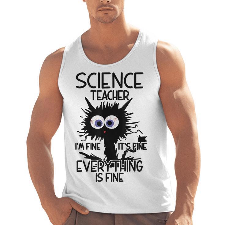 Science Teacher Appreciation Merch -Adults -Youth Grey Classic Fit Modern Science Theme Cartoon Men Tank Top