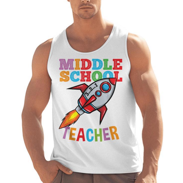 Space Middle School Teacher Back To School Men Women Kids Men Tank Top