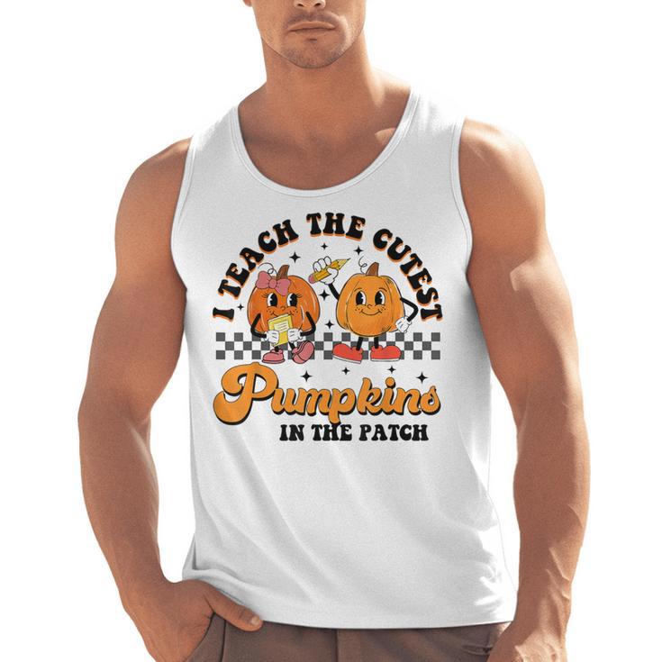 I Teach The Cutest Pumpkins In The Patch Halloween Teacher For Men Women Kids Men Tank Top