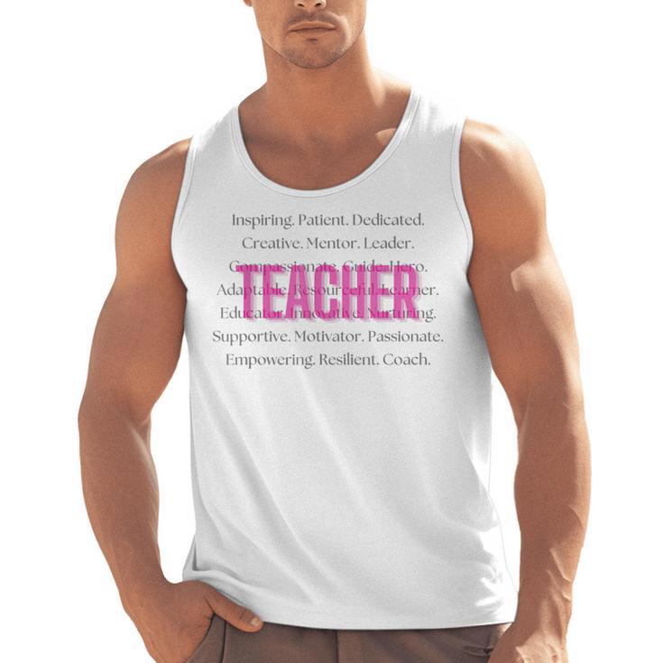 TEACH Inspirational Teacher Comfortable & Stylish T-Shirt Men Tank Top