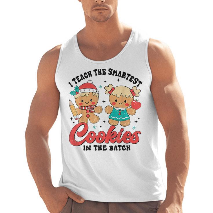 Teacher Of Smart Cookies Cute Gingerbread Teacher Christmas Men Tank Top