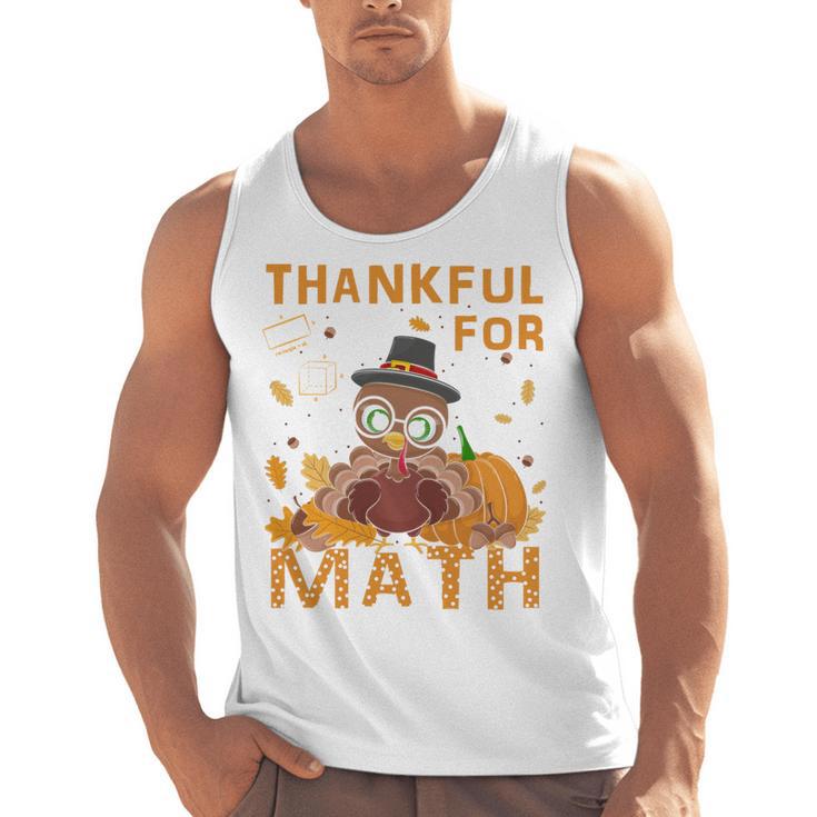 Thankful Math Turkey Teacher Happy Thanksgiving Men Tank Top