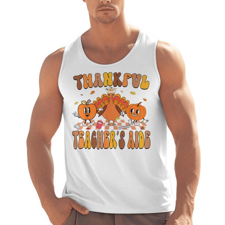 Thankful Teacher's Aide Thanksgiving Autumn Fall Women Men Men Tank Top