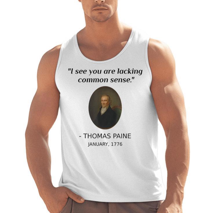 Thomas Paine Common Sense USA History Teacher Student Men Tank Top