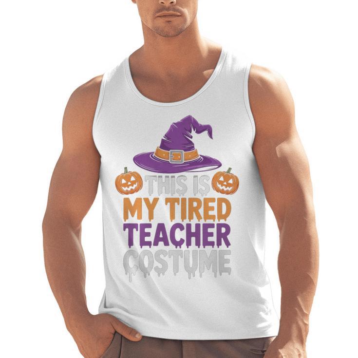 This Is My Tired Teacher Costume Halloween Premium Tri-Blend Men Tank Top