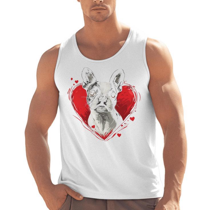 Valentine's Day Boston Terrier Dog Men Tank Top, trending gift