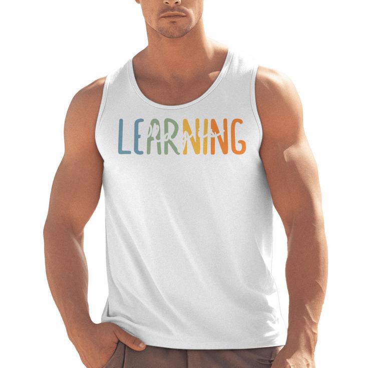 Vintage Play Is Learning Back To School Toddler Teacher Men Tank Top