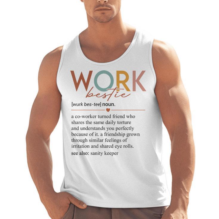 Vintage Work Bestie Definition Teachers Nurses Boss Women Men Tank Top
