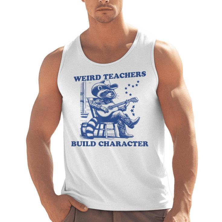 Weird Teachers Build Character Shirt Raccoon Teacher Men Tank Top