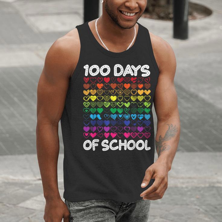 100 Days Of School Heart Love Teacher Or Student 100th Day Men Tank Top, funny gift