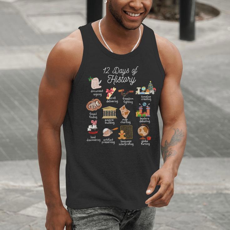 12 Day Of History Teacher Christmas Social Studies Student Men Tank Top, History Teacher Tank Tops, funny gift 12 Day Of History Teacher Christmas Social Studies Student Men Tank Top, History Teacher Tank Tops, funny gift