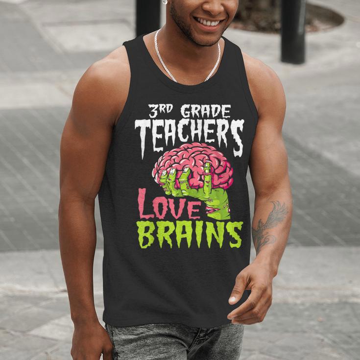 3rd Grade Teachers Love Brains Zombie Teacher Halloween Men Tank Top, funny gift 3rd Grade Teachers Love Brains Zombie Teacher Halloween Men Tank Top, funny gift