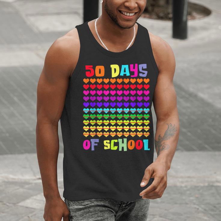 50 Days Of School Hearts Teacher Happy 50th Day Of School Men Tank Top, funny gift 50 Days Of School Hearts Teacher Happy 50th Day Of School Men Tank Top, funny gift