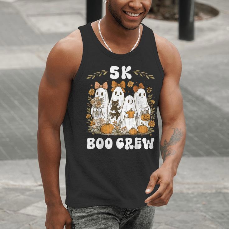 5K Boo Crew Halloween Teacher K5 Floral Ghost Trick Or Teach Men Tank Top, funny gift