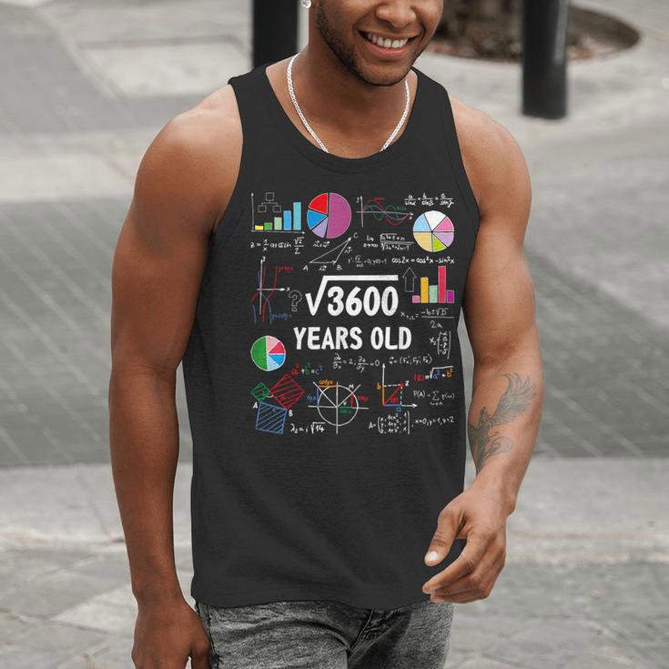 60 Year Old Math Teacher Square Root Of 3600 60th Birthday Men Tank Top, funny gift 60 Year Old Math Teacher Square Root Of 3600 60th Birthday Men Tank Top, funny gift