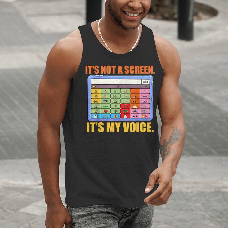 AAC Awareness AAC Teacher It's Not A Screen It's My Voice Men Women Men Tank Top, funny gift