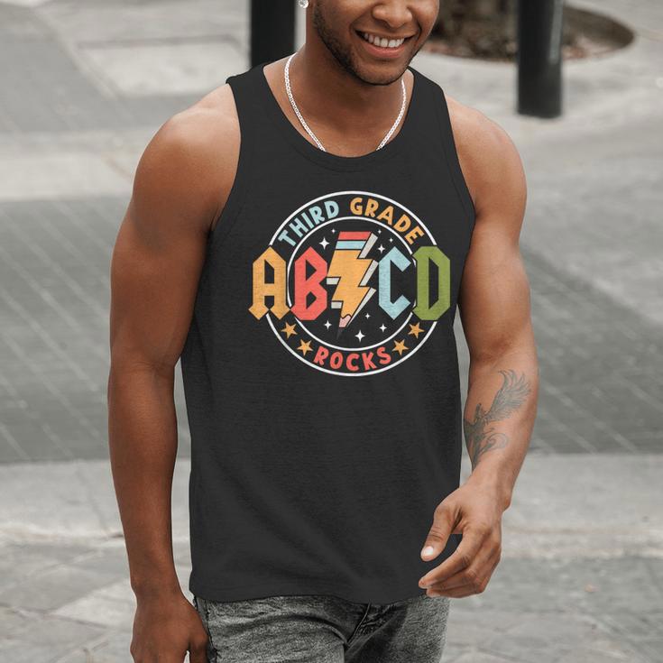ABCD 3rd Grade Rocks Pencil Lightning Teachers Rock Boys Men Tank Top, funny gift ABCD 3rd Grade Rocks Pencil Lightning Teachers Rock Boys Men Tank Top, funny gift