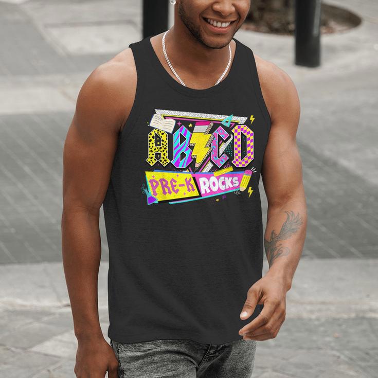 ABCD Pre-K Rocks Back To School PreK Kindergarten Teacher Men Tank Top, funny gift
