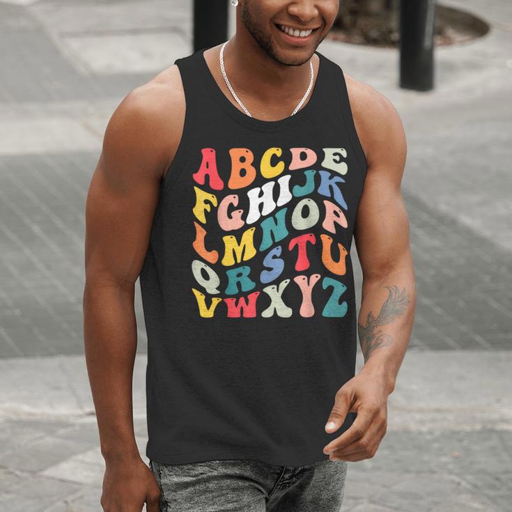Alphabet Hi Back To School ABC Pre K Kindergarten Teacher Men Tank Top, funny gift Alphabet Hi Back To School ABC Pre K Kindergarten Teacher Men Tank Top, funny gift