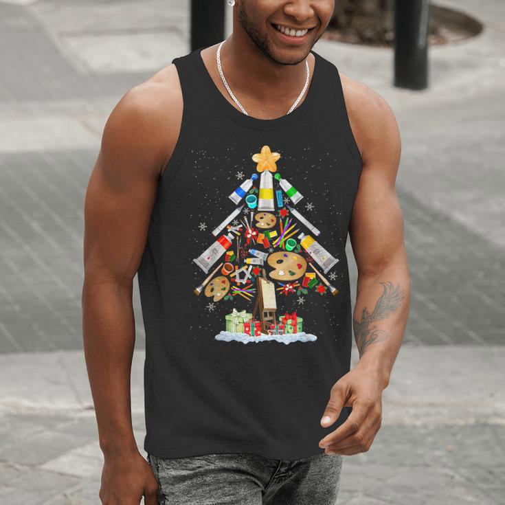 Art Christmas Tree Merry Christmas Artist Art Teacher Men Tank Top, funny gift Art Christmas Tree Merry Christmas Artist Art Teacher Men Tank Top, funny gift