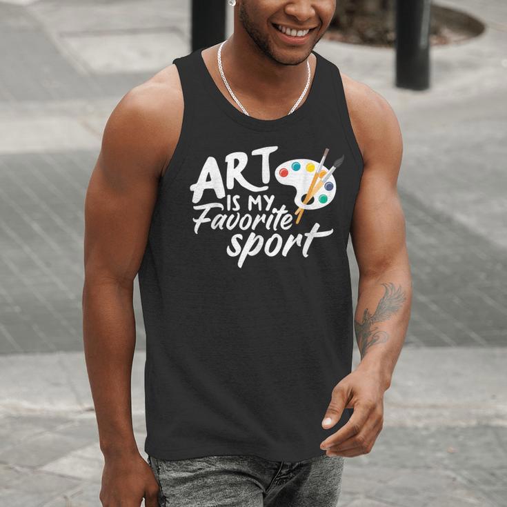 Art Is My Favorite Sport Artist Art Lover Teacher Men Tank Top, funny gift