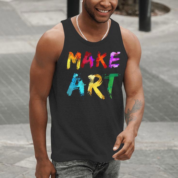Make Art Painter Artist Teacher Artsy Men Women Kids Men Tank Top, funny gift