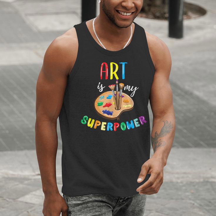 Art Is My Superpower Art Teacher Men Tank Top, funny gift
