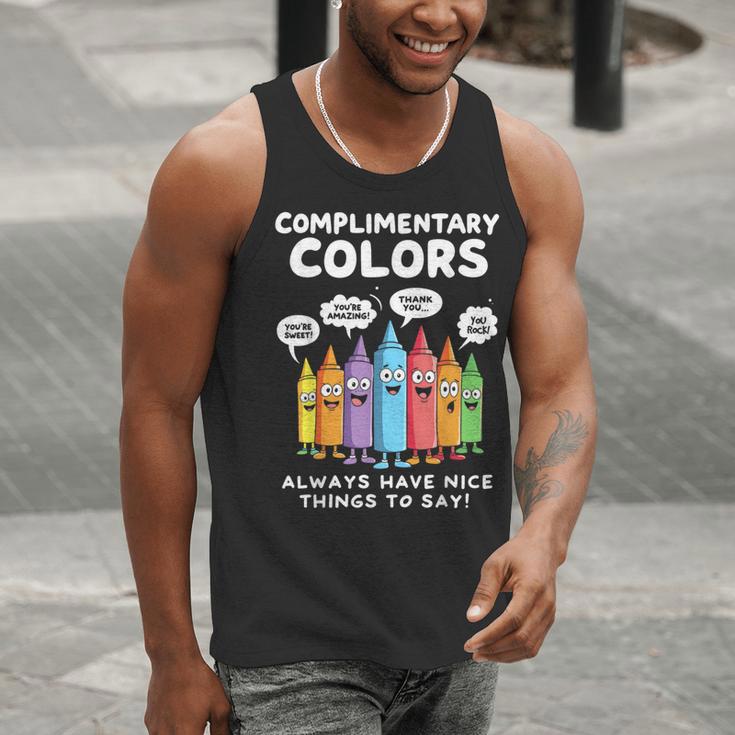 Art Teacher COMPLIMENTARY Colors Always Have Things To Say Men Tank Top, funny gift Art Teacher COMPLIMENTARY Colors Always Have Things To Say Men Tank Top, funny gift