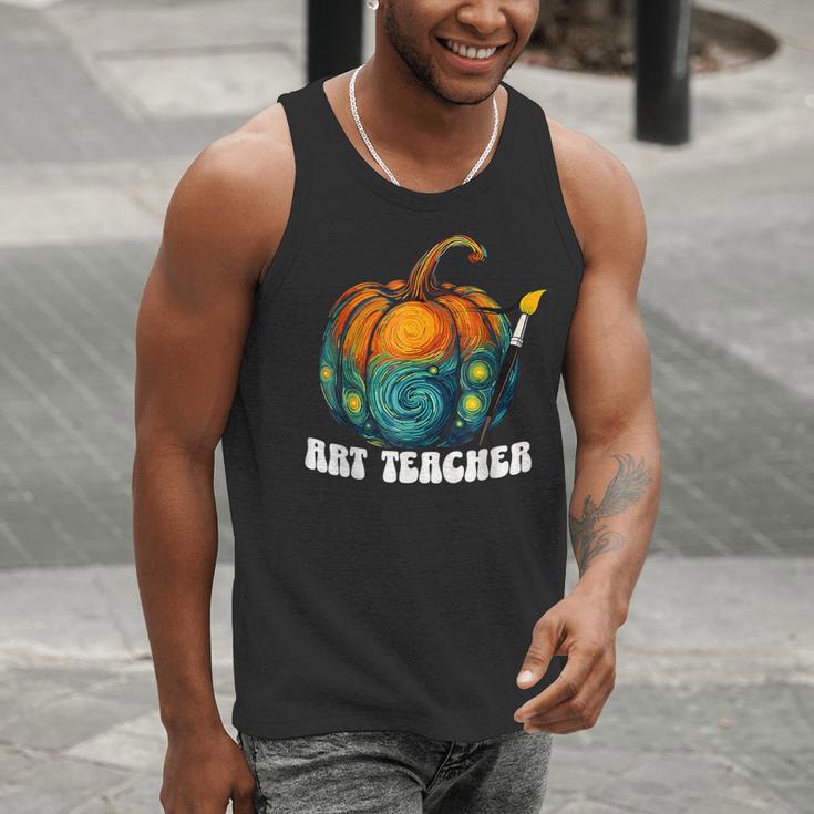 Art Teacher Pumpkin Halloween Night Men Women Men Tank Top, funny gift